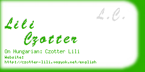 lili czotter business card